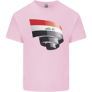 Curled Iraq Flag Iraqi Day Football Kids T-Shirt Childrens Light Pink