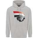 Curled Iraq Flag Iraqi Day Football Mens 80% Cotton Hoodie Sports Grey