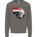 Curled Iraq Flag Iraqi Day Football Mens Sweatshirt Jumper Charcoal