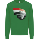 Curled Iraq Flag Iraqi Day Football Mens Sweatshirt Jumper Irish Green