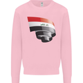 Curled Iraq Flag Iraqi Day Football Mens Sweatshirt Jumper Light Pink