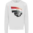 Curled Iraq Flag Iraqi Day Football Mens Sweatshirt Jumper White