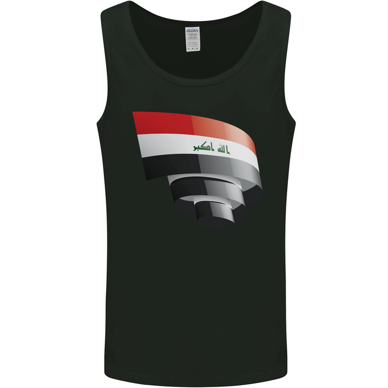 Curled Iraq Flag Iraqi Day Football Mens Vest Tank Top Black