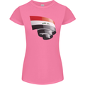 Curled Iraq Flag Iraqi Day Football Womens Petite Cut T-Shirt Azalea