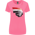 Curled Iraq Flag Iraqi Day Football Womens Wider Cut T-Shirt Azalea