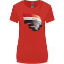 Curled Iraq Flag Iraqi Day Football Womens Wider Cut T-Shirt Red