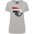 Curled Iraq Flag Iraqi Day Football Womens Wider Cut T-Shirt Sports Grey