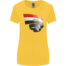 Curled Iraq Flag Iraqi Day Football Womens Wider Cut T-Shirt Yellow