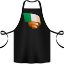 Curled Ireland Flag Irish St Patricks Day Football Cotton Apron 100% Organic Black