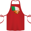 Curled Ireland Flag Irish St Patricks Day Football Cotton Apron 100% Organic Red