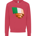 Curled Ireland Flag Irish St Patricks Day Football Kids Sweatshirt Jumper Heliconia