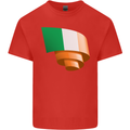 Curled Ireland Flag Irish St Patricks Day Football Kids T-Shirt Childrens Red