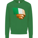 Curled Ireland Flag Irish St Patricks Day Football Mens Sweatshirt Jumper Irish Green