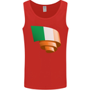 Curled Ireland Flag Irish St Patricks Day Football Mens Vest Tank Top Red