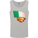 Curled Ireland Flag Irish St Patricks Day Football Mens Vest Tank Top Sports Grey