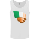 Curled Ireland Flag Irish St Patricks Day Football Mens Vest Tank Top White