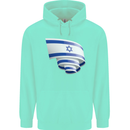 Curled Israel Flag Israeli Day Football Childrens Kids Hoodie Peppermint