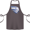Curled Israel Flag Israeli Day Football Cotton Apron 100% Organic Dark Grey