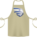 Curled Israel Flag Israeli Day Football Cotton Apron 100% Organic Khaki