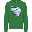Curled Israel Flag Israeli Day Football Kids Sweatshirt Jumper Irish Green