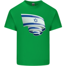 Curled Israel Flag Israeli Day Football Kids T-Shirt Childrens Irish Green