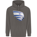 Curled Israel Flag Israeli Day Football Mens 80% Cotton Hoodie Charcoal