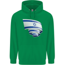 Curled Israel Flag Israeli Day Football Mens 80% Cotton Hoodie Irish Green