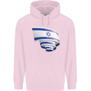Curled Israel Flag Israeli Day Football Mens 80% Cotton Hoodie Light Pink