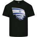 Curled Israel Flag Israeli Day Football Mens Cotton T-Shirt Tee Top Black