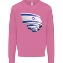 Curled Israel Flag Israeli Day Football Mens Sweatshirt Jumper Azalea