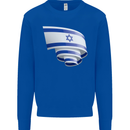 Curled Israel Flag Israeli Day Football Mens Sweatshirt Jumper Royal Blue