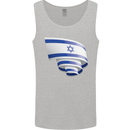 Curled Israel Flag Israeli Day Football Mens Vest Tank Top Sports Grey