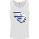 Curled Israel Flag Israeli Day Football Mens Vest Tank Top White