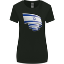Curled Israel Flag Israeli Day Football Womens Wider Cut T-Shirt Black
