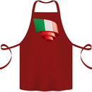 Curled Italy Flag Italians Day Football Cotton Apron 100% Organic Maroon