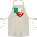 Curled Italy Flag Italians Day Football Cotton Apron 100% Organic Natural