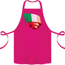 Curled Italy Flag Italians Day Football Cotton Apron 100% Organic Pink