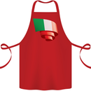 Curled Italy Flag Italians Day Football Cotton Apron 100% Organic Red