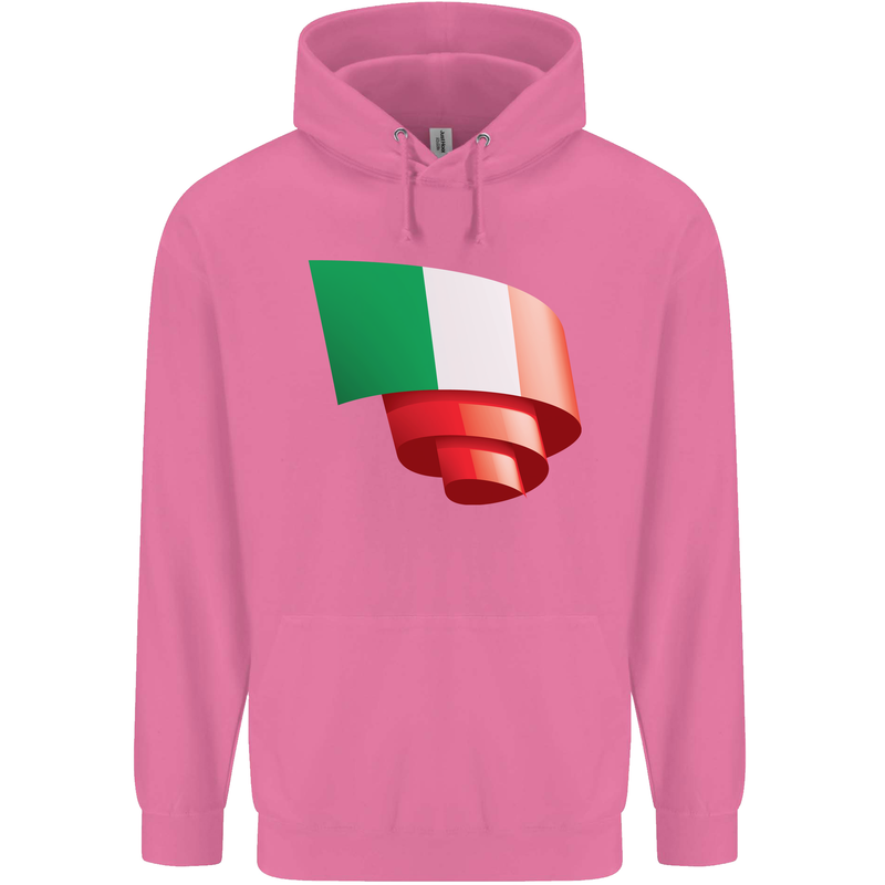 Curled Italy Flag Italians Day Football Mens 80% Cotton Hoodie Azelea