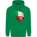 Curled Italy Flag Italians Day Football Mens 80% Cotton Hoodie Irish Green