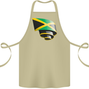 Curled Jamaican Flag Jamaica Day Football Cotton Apron 100% Organic Khaki