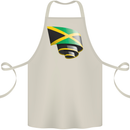Curled Jamaican Flag Jamaica Day Football Cotton Apron 100% Organic Natural