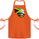 Curled Jamaican Flag Jamaica Day Football Cotton Apron 100% Organic Orange