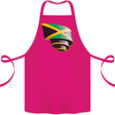 Curled Jamaican Flag Jamaica Day Football Cotton Apron 100% Organic Pink