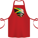 Curled Jamaican Flag Jamaica Day Football Cotton Apron 100% Organic Red