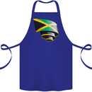 Curled Jamaican Flag Jamaica Day Football Cotton Apron 100% Organic Royal Blue