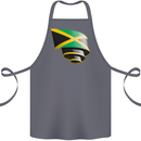 Curled Jamaican Flag Jamaica Day Football Cotton Apron 100% Organic Steel