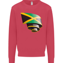 Curled Jamaican Flag Jamaica Day Football Kids Sweatshirt Jumper Heliconia
