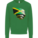Curled Jamaican Flag Jamaica Day Football Kids Sweatshirt Jumper Irish Green