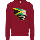 Curled Jamaican Flag Jamaica Day Football Kids Sweatshirt Jumper Red